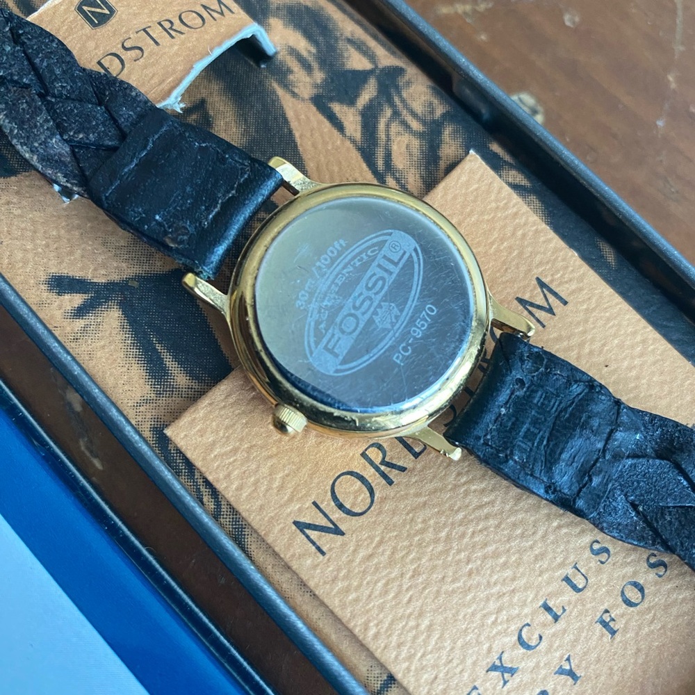 1994 BLACK ROCKS FOSSIL WATCH PC-9570 - Picture 5 of 5